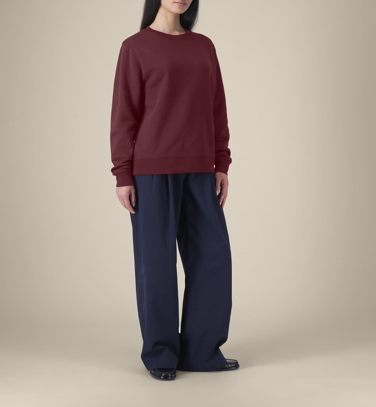 Naiste crewneck taaskasutatud puuvillaga Stella Thinker